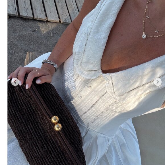 Zara Peter Pan Collar Linen Blend Short Dress NWT White Size Small - Picture 3 of 9